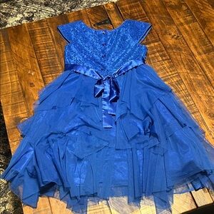 Jona Michelle Blue Kids Formal Dress